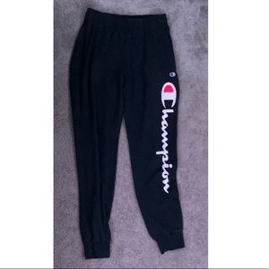 Men Champion Black Sweat Pants